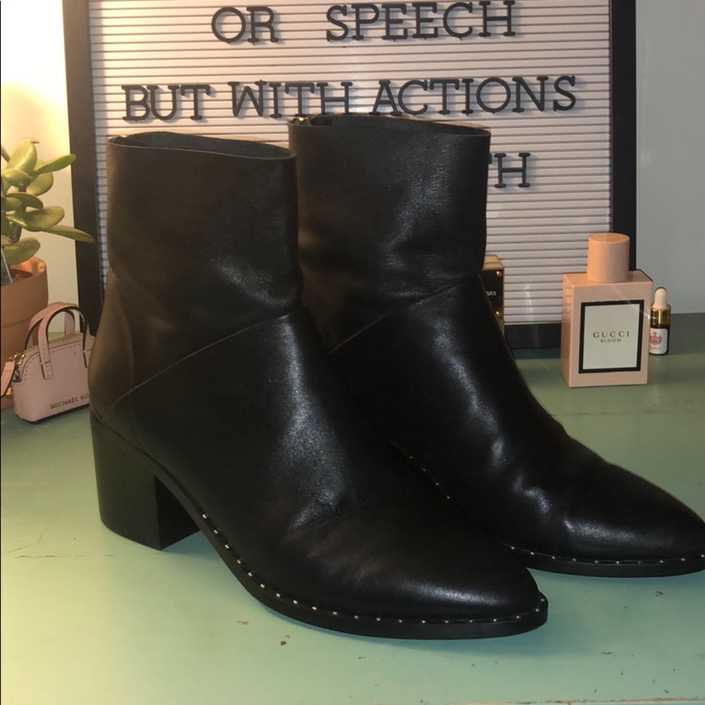 Black Studded Booties